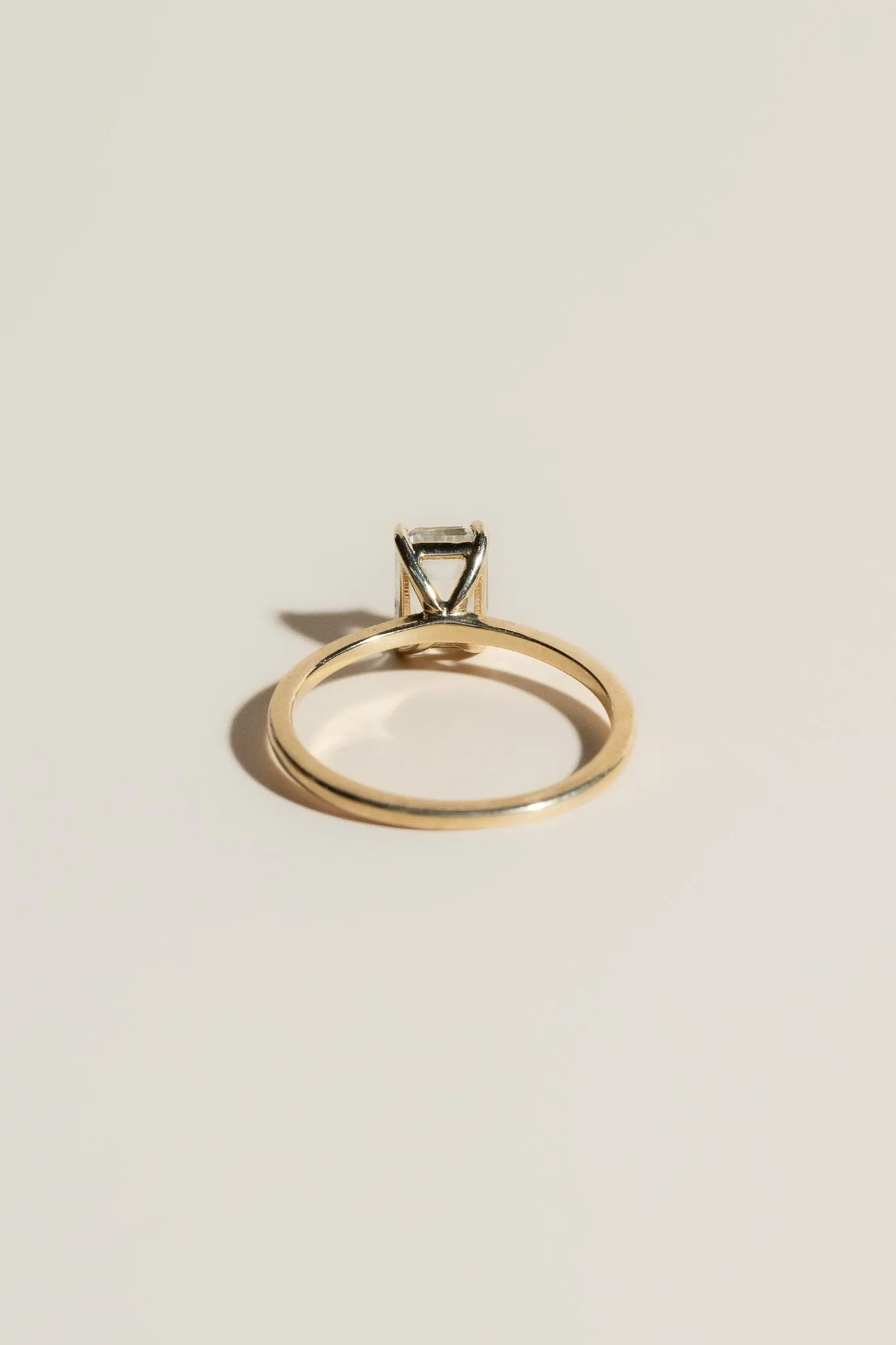 14K Emerald Cut Topaz Ring