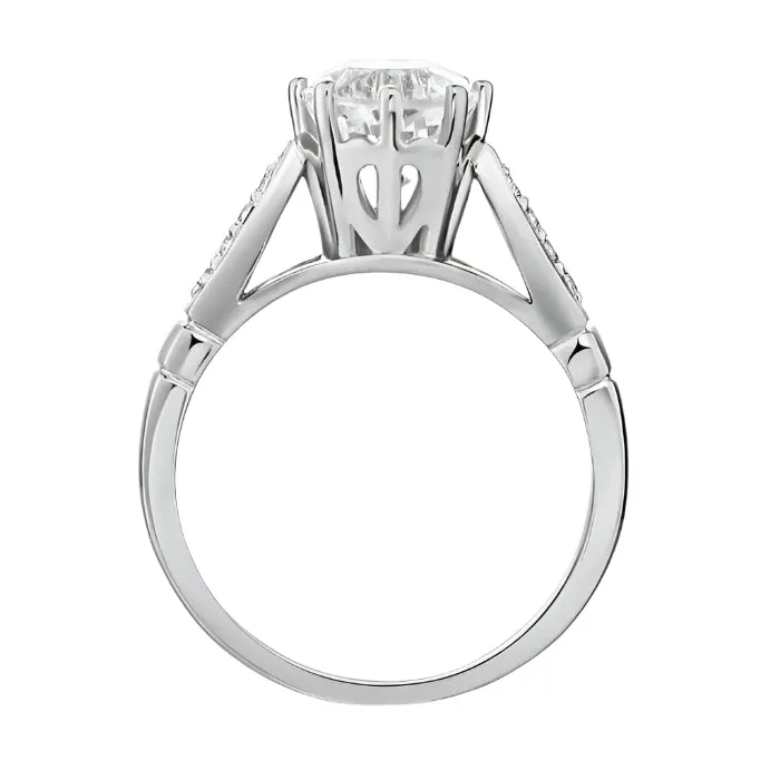 14K Gold 1.2ct Topaz 0.1ct Natural Diamond Ring