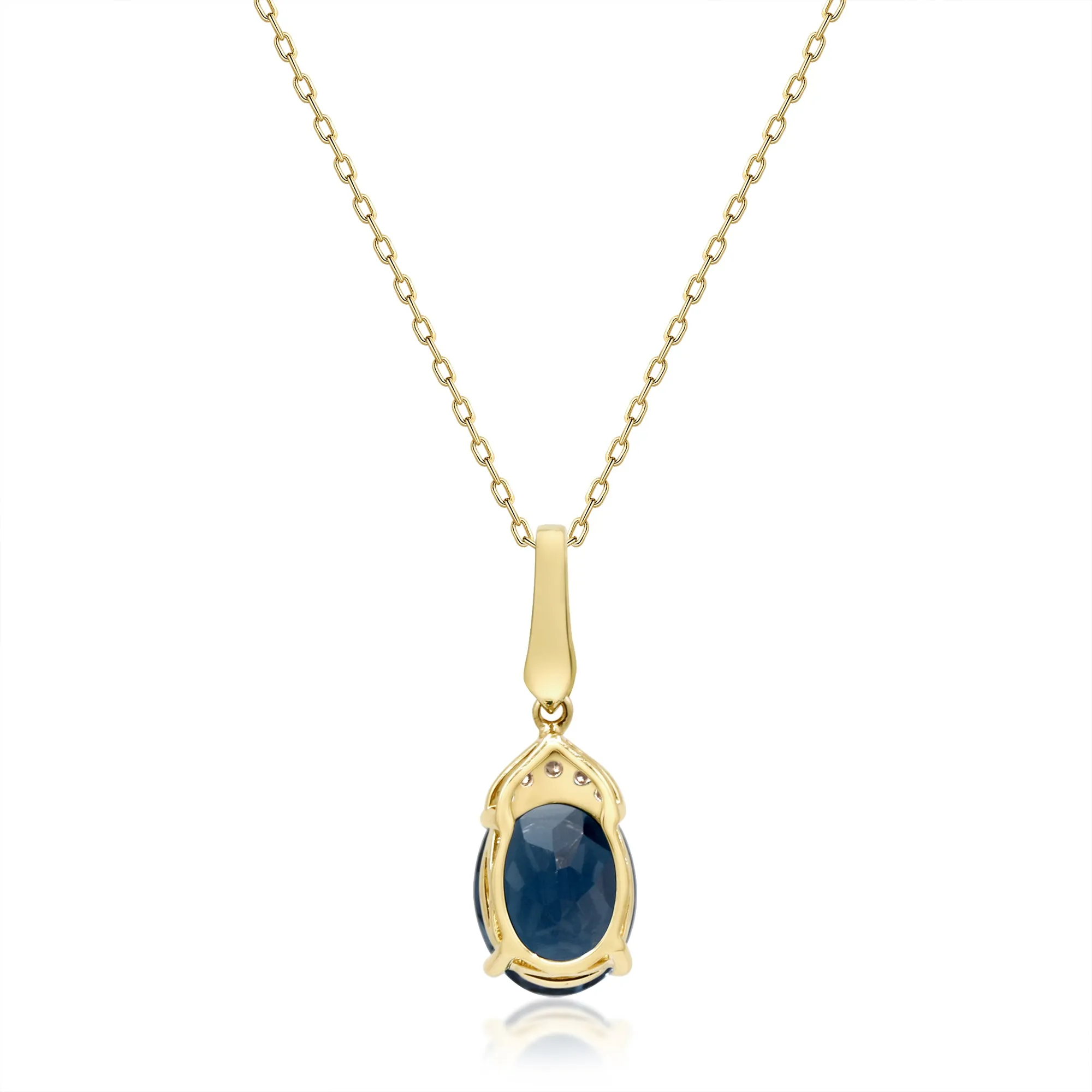 14K Yellow Gold London Blue Topaz Pendant
