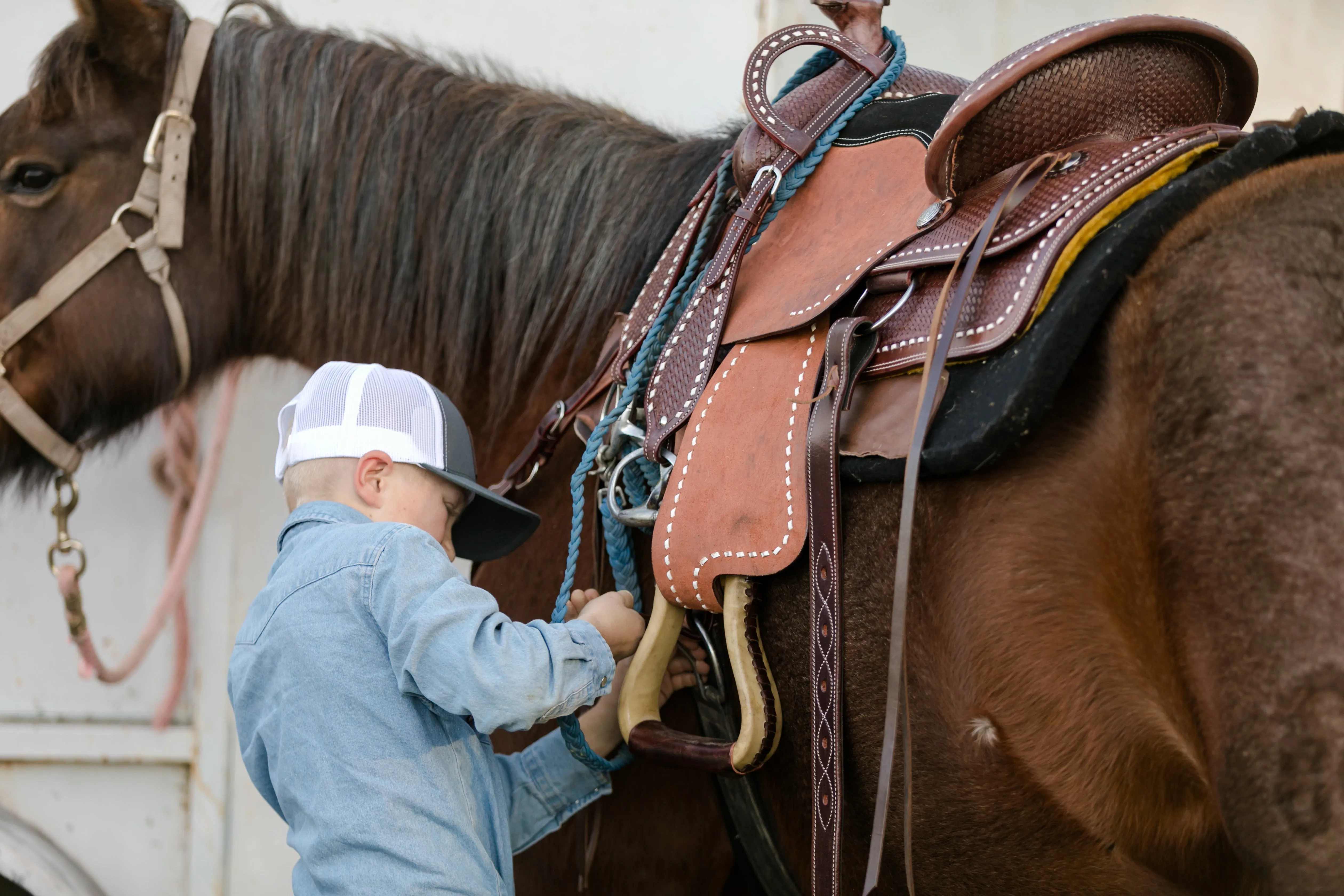 14" Buckaroo Buckstitch Saddle