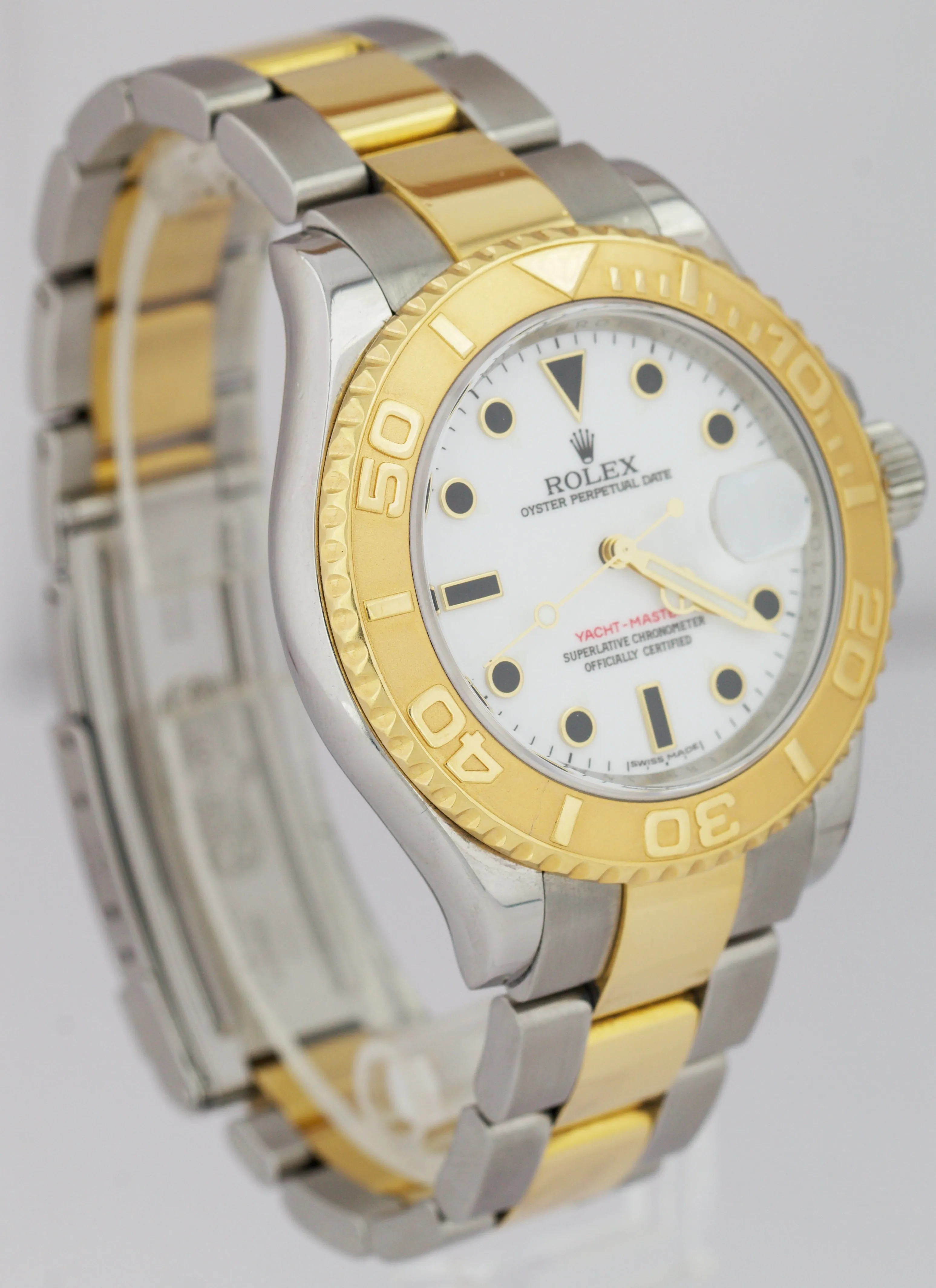 2011 REHAUT Rolex Yacht-Master 40mm 18K Two-Tone Gold White Watch 16623 B P