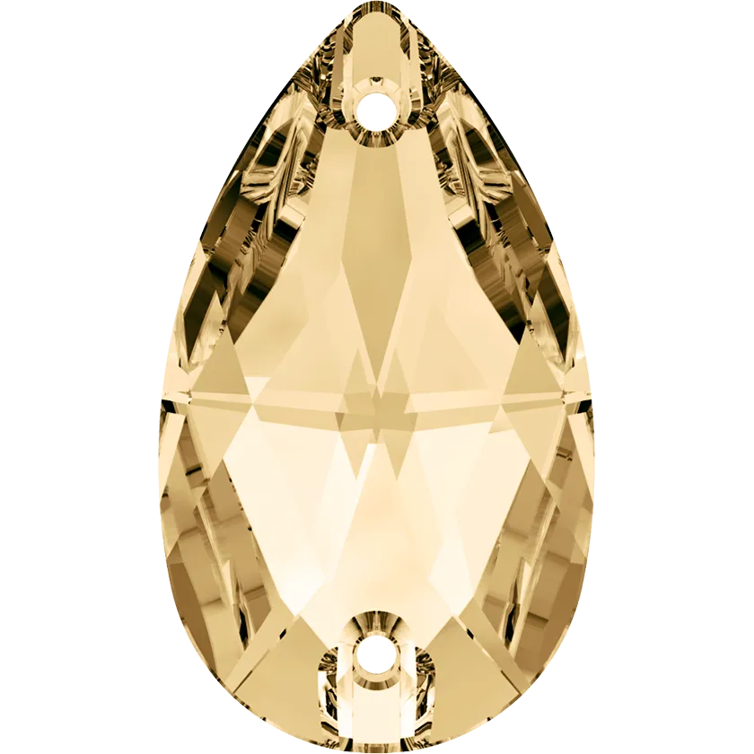 3230 Swarovski Drop Sew-On Stones, Light Colorado Topaz (246)