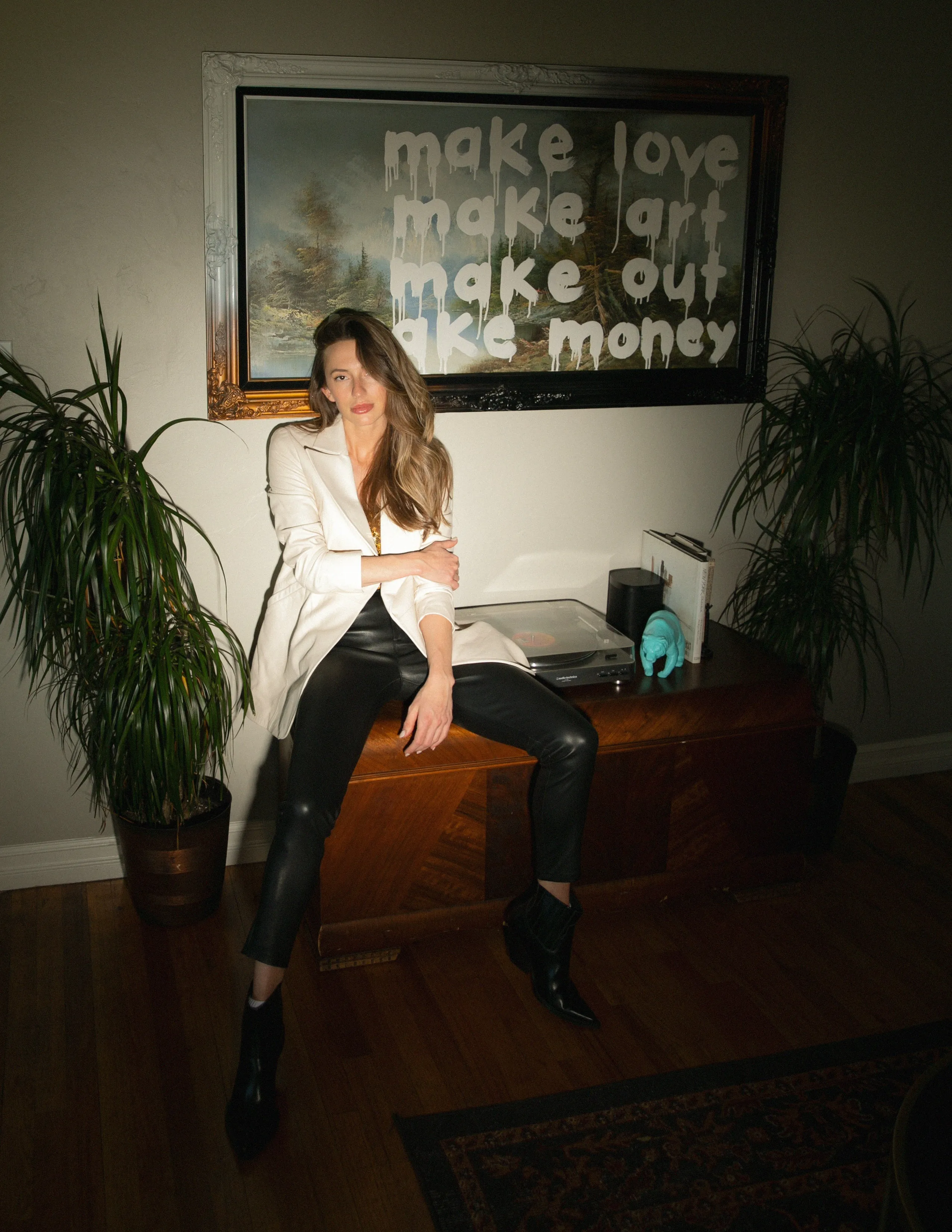 AMERICA LEATHER JEGGINGS