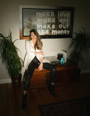 AMERICA LEATHER JEGGINGS