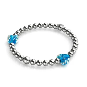 Aquamarine | Firefly Glass Hearts Essence Bracelet