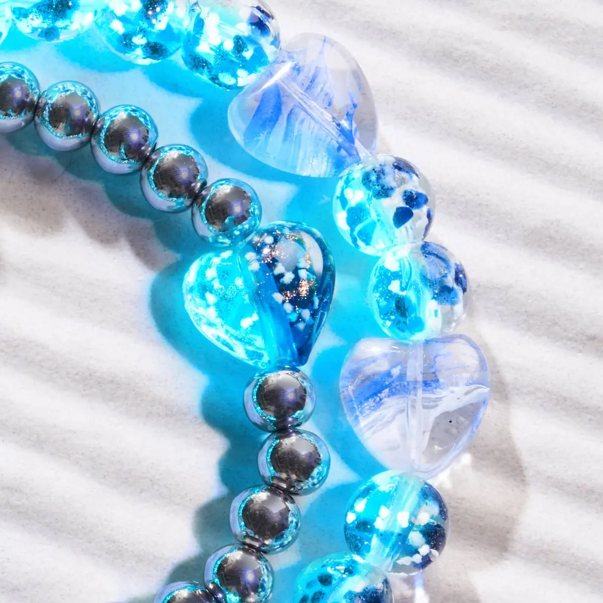 Aquamarine | Firefly Glass Hearts Essence Bracelet