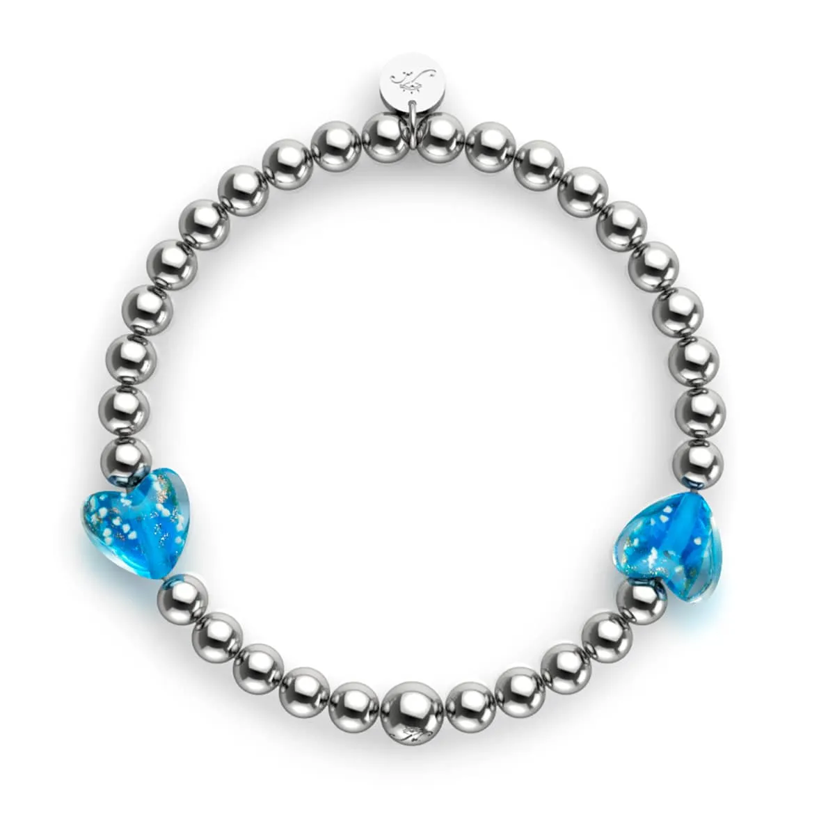 Aquamarine | Firefly Glass Hearts Essence Bracelet