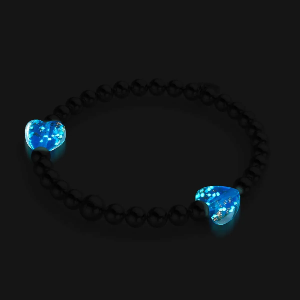 Aquamarine | Firefly Glass Hearts Essence Bracelet