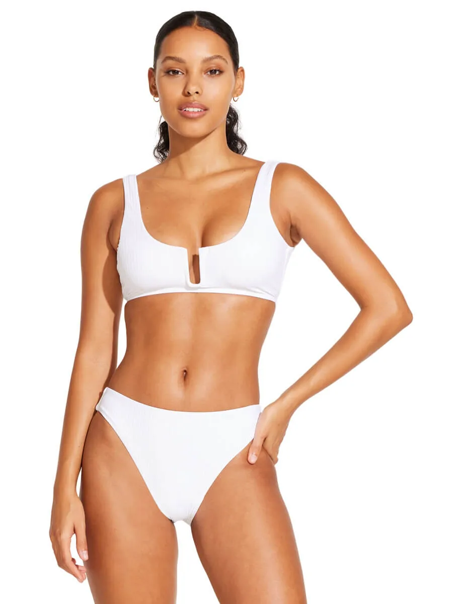 Astrid Bralette In White EcoRib BT