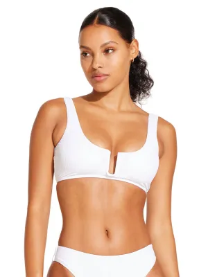 Astrid Bralette In White EcoRib BT