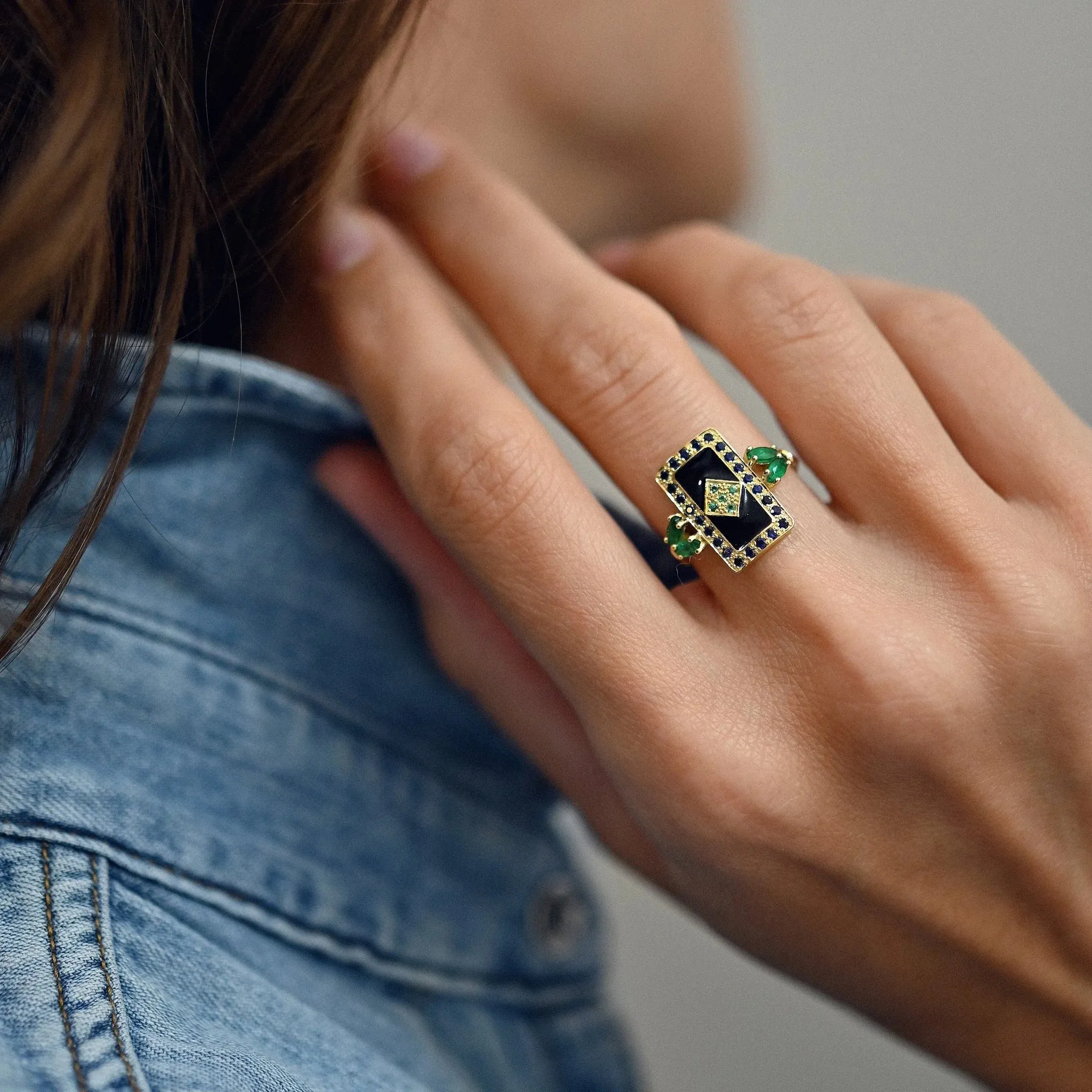 Ava Ring 3 - Vert (By Special Order)
