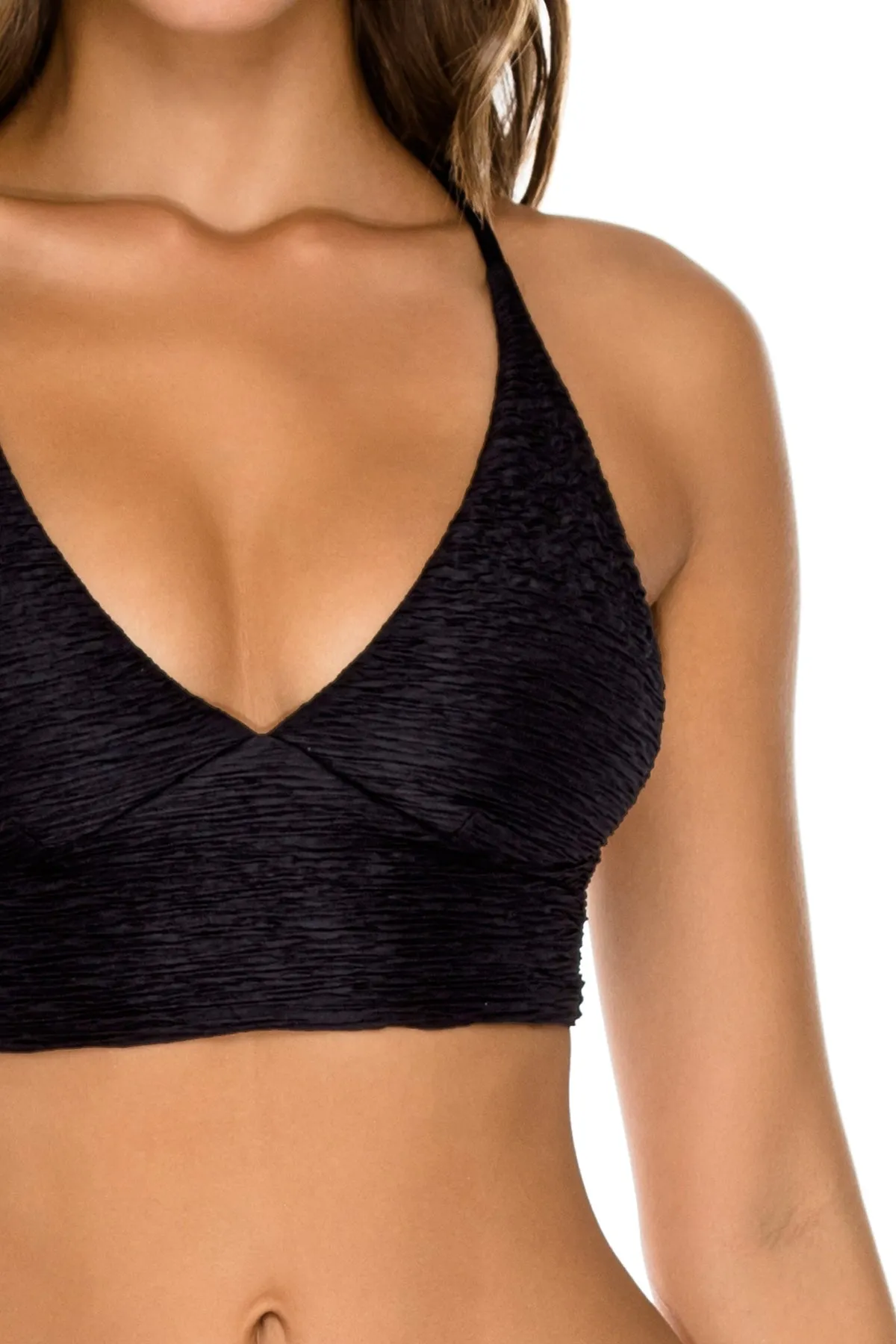 BULERIA - Cross Back Bustier Top & Full Bottom • Black