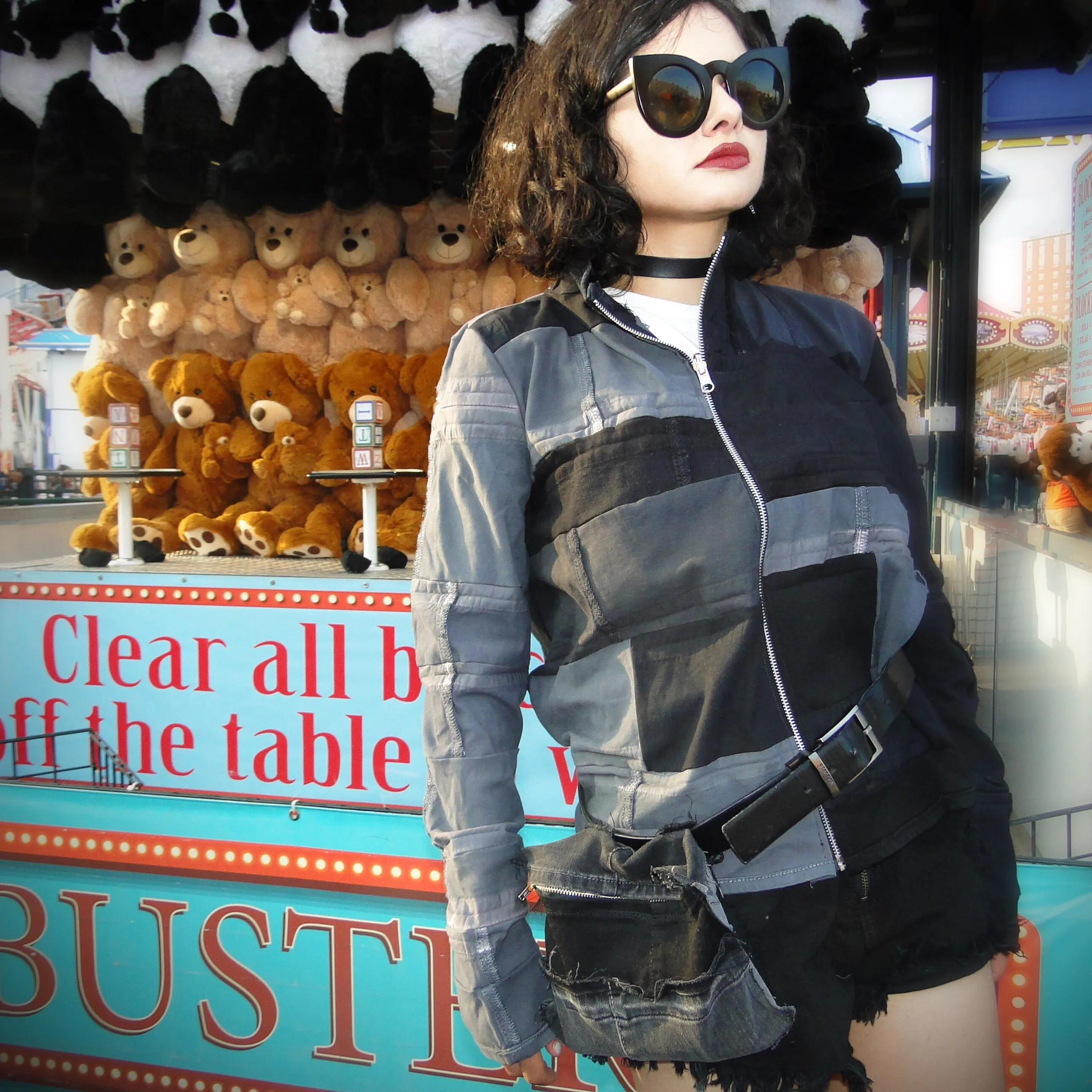 Bury Me In Black - Reversible Denim Jacket