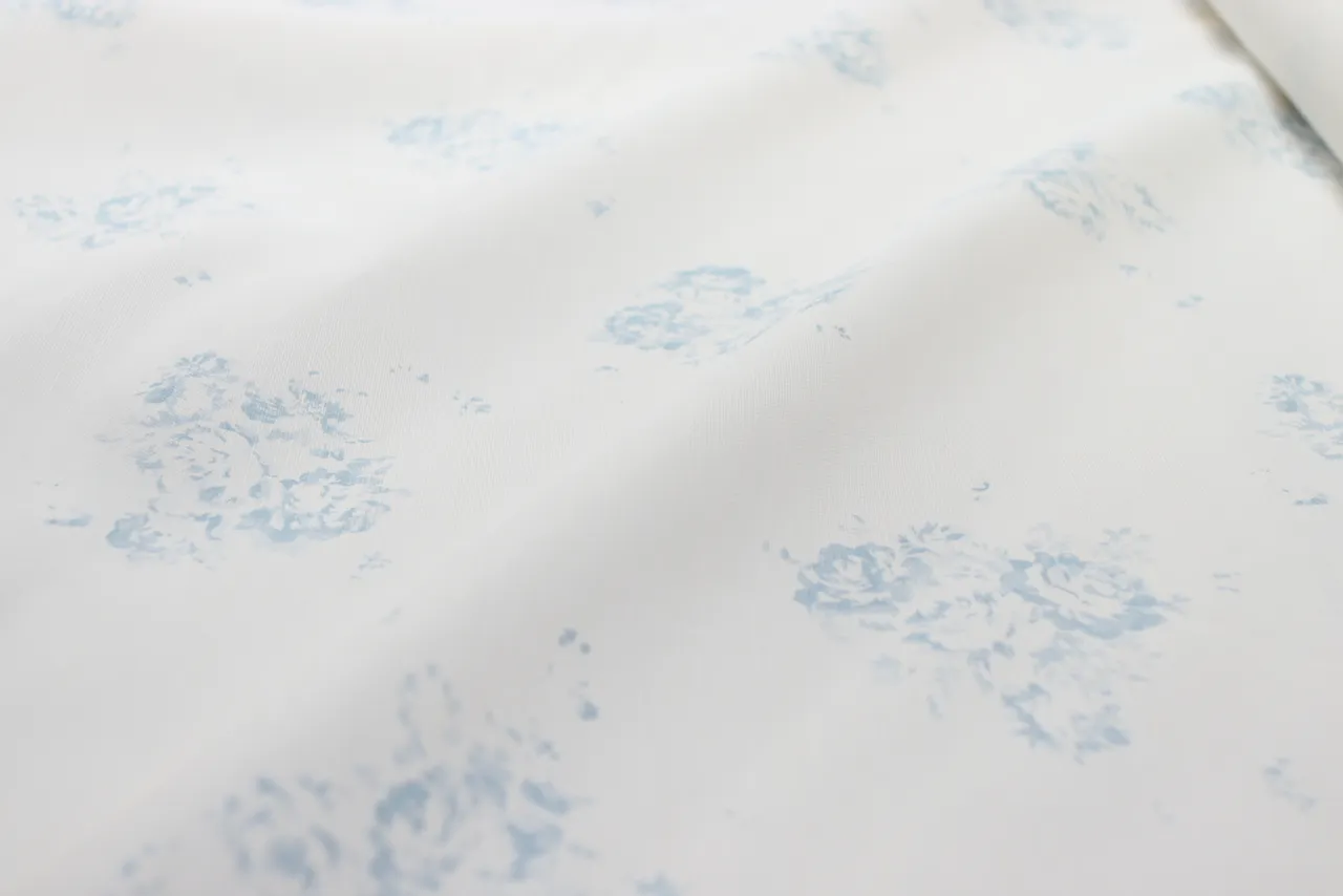 Camille - Lyon Bleu on Oyster Linen