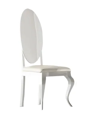 Carmen Arm and side White chair SET