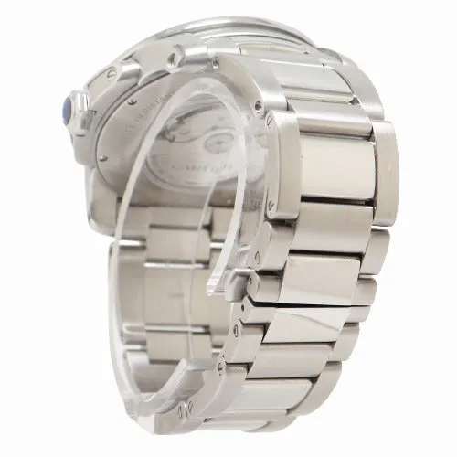 Cartier Mens Calibre Stainless Steel 42mm Black Roman Dial Watch Reference# W7100015