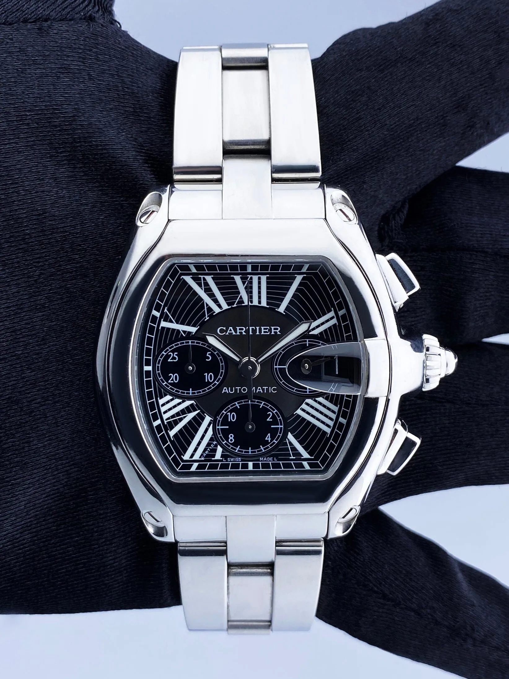 Cartier Roadster GGC98000 / 2618 Black Dial Mens Watch