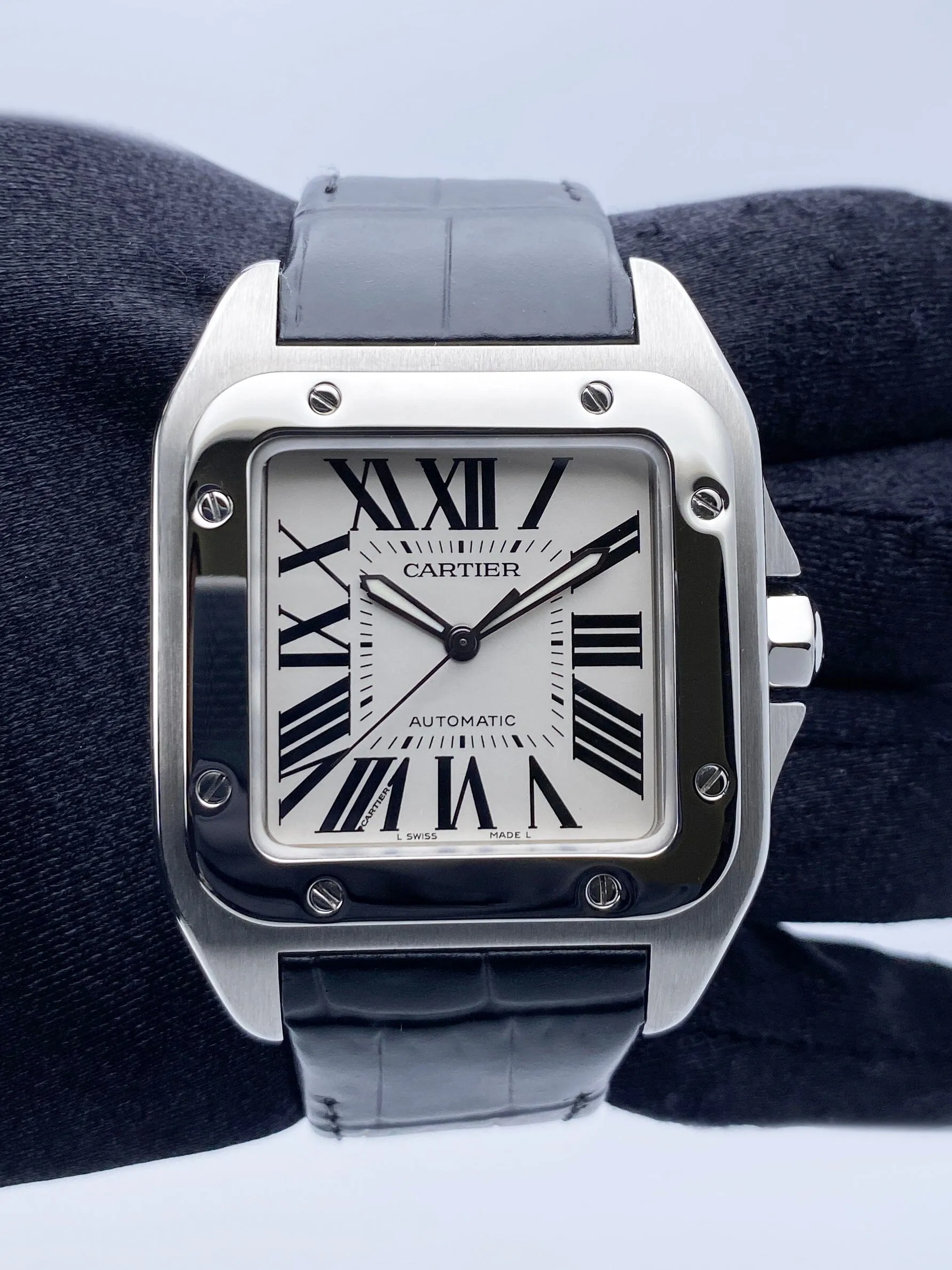Cartier Santos-100 XL W20073X8 Stainless steel Mens Watch Box Papers