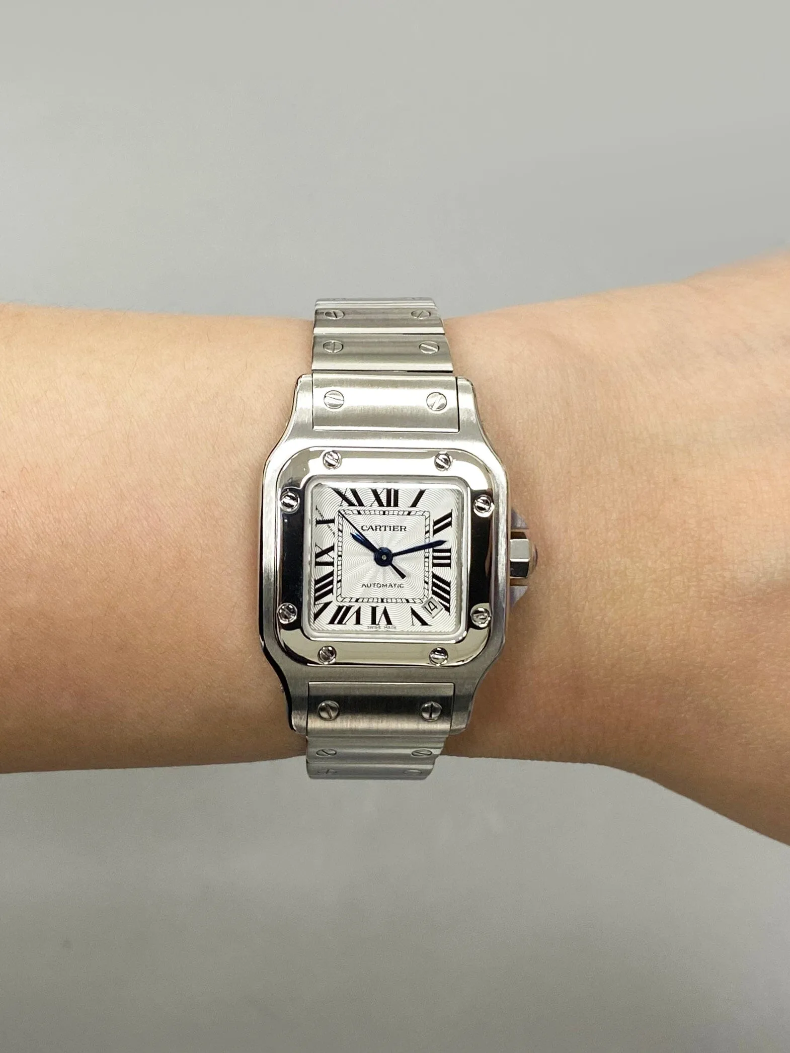 Cartier Santos Galbee W20054D6 Silver Dial Steel Ladies Watch