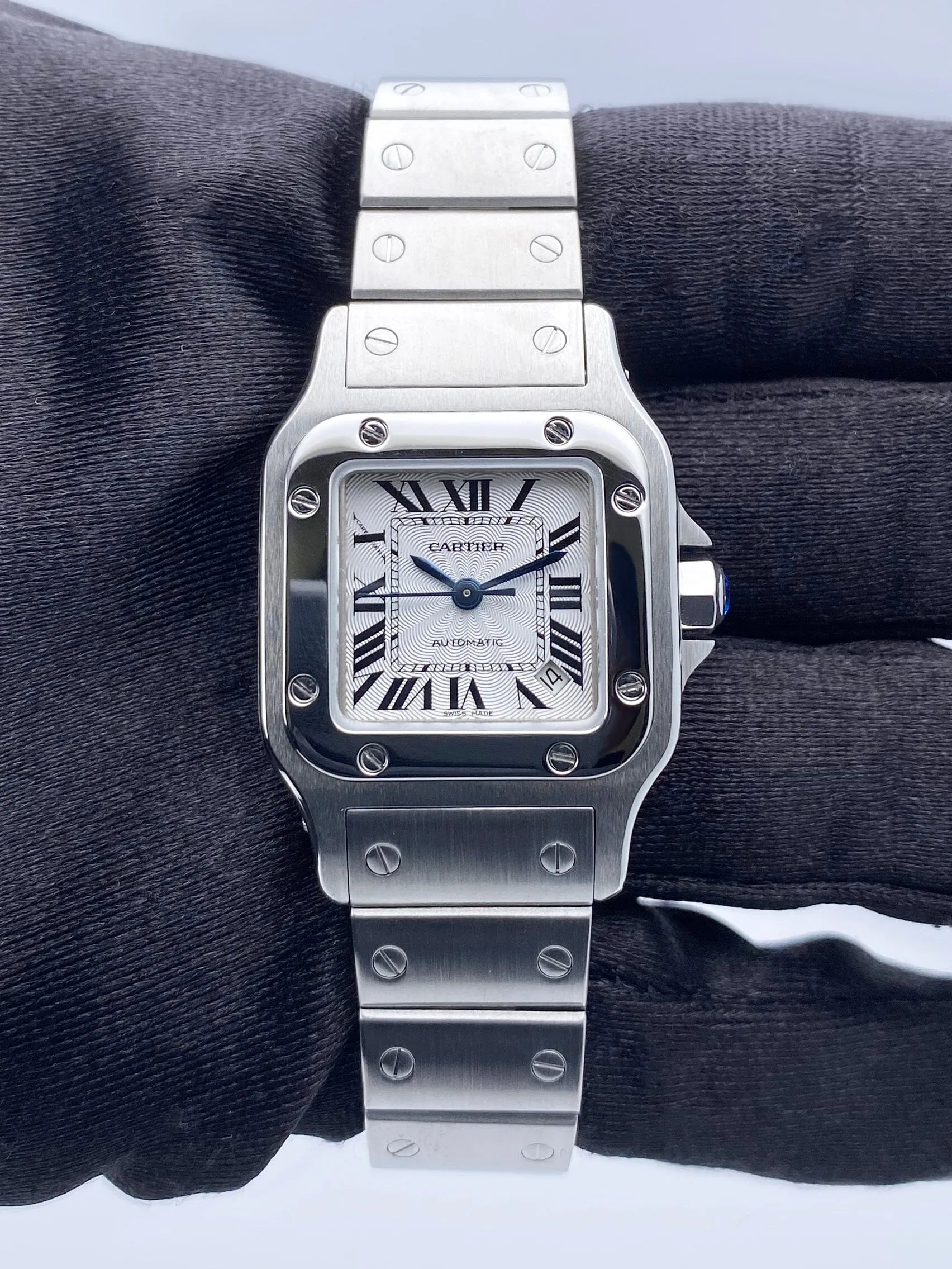 Cartier Santos Galbee W20054D6 Silver Dial Steel Ladies Watch