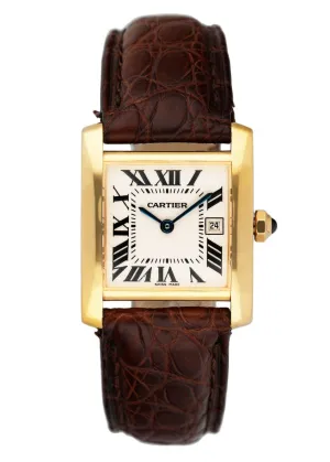 Cartier Tank Francaise W5001456 18K Yellow Gold Ladies Watch