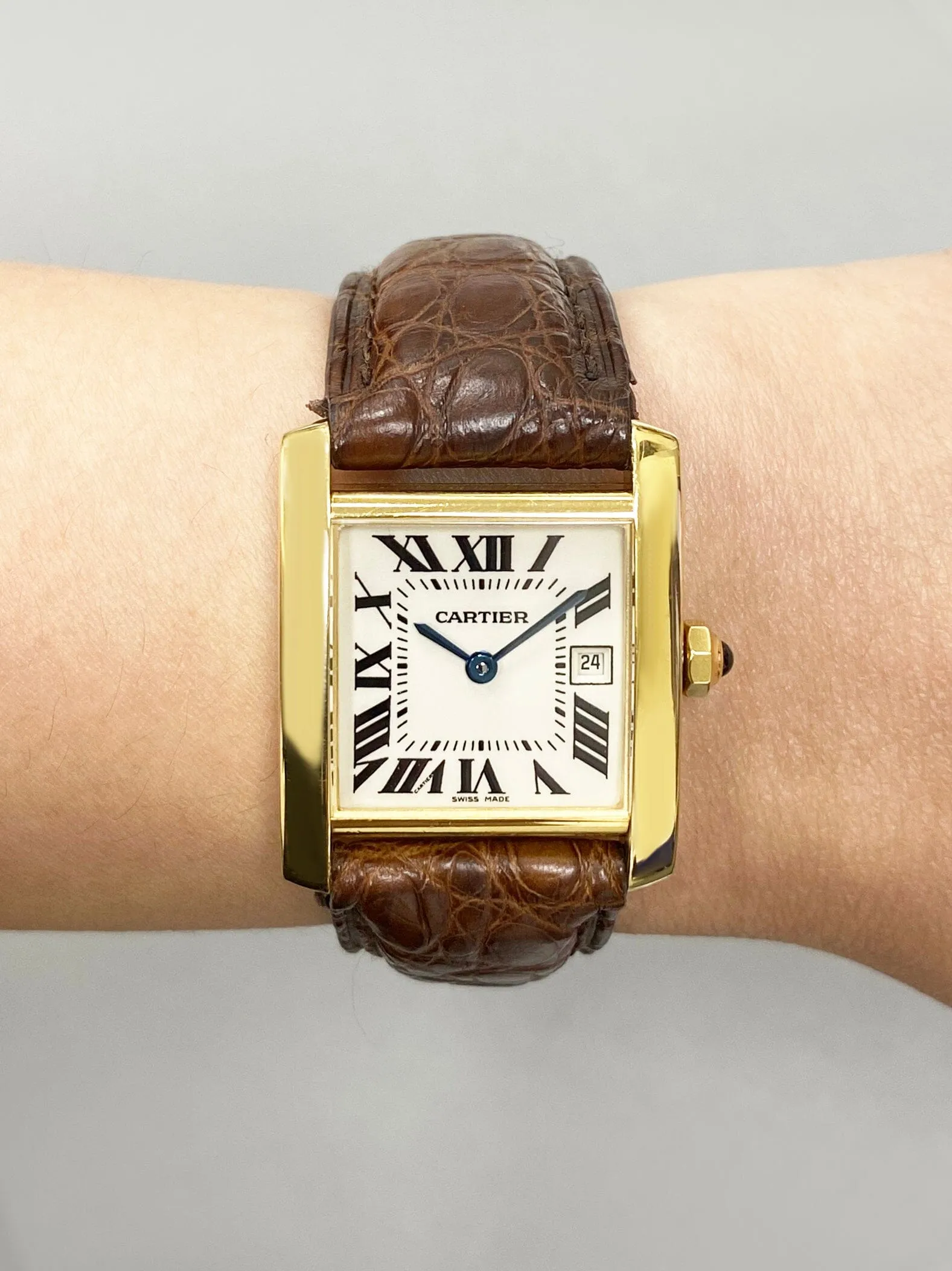 Cartier Tank Francaise W5001456 18K Yellow Gold Ladies Watch