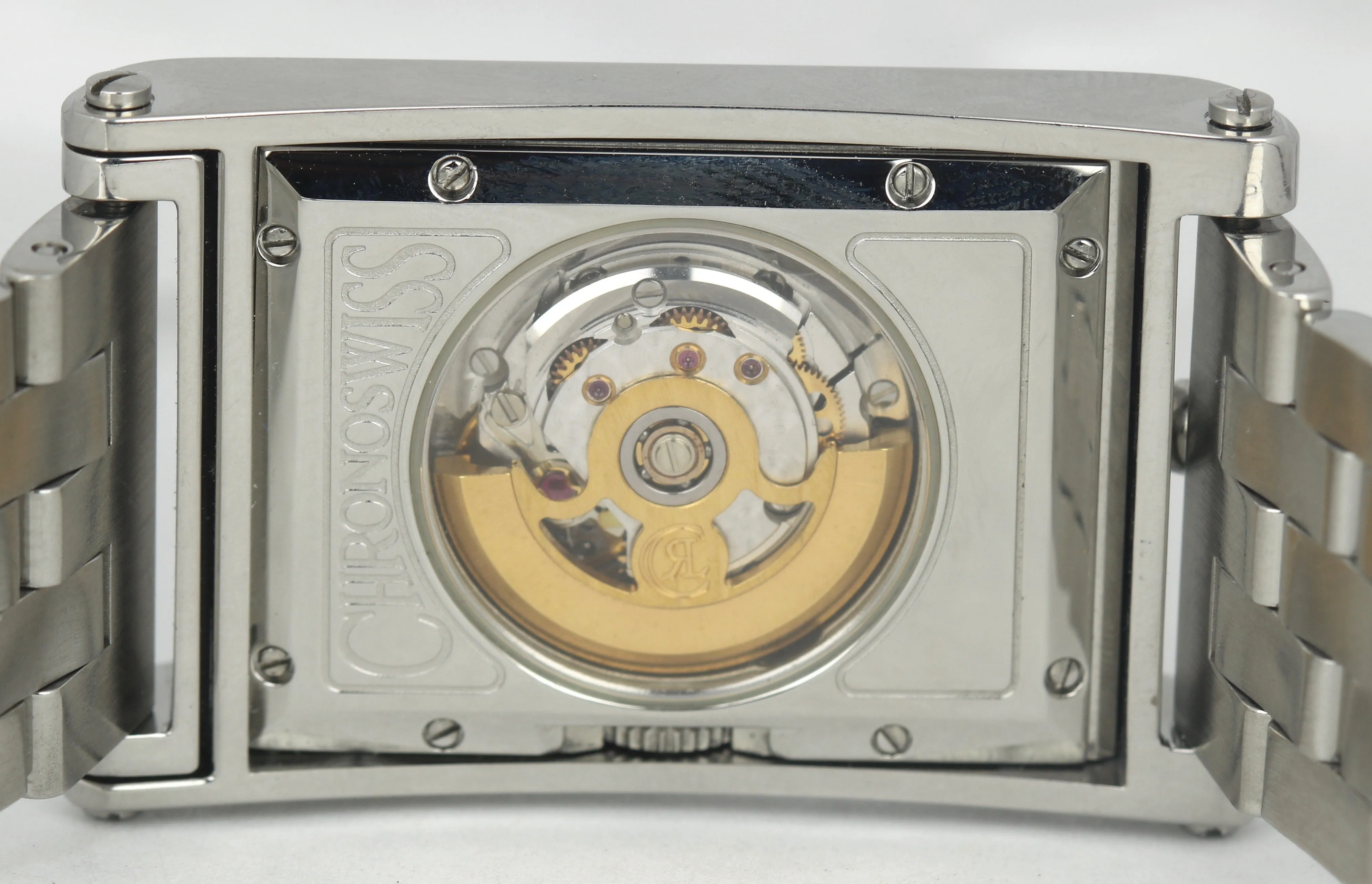 Chronoswiss Cabrio Stahl Stainless Rectangular Roman 43x27mm Automatic Watch B P
