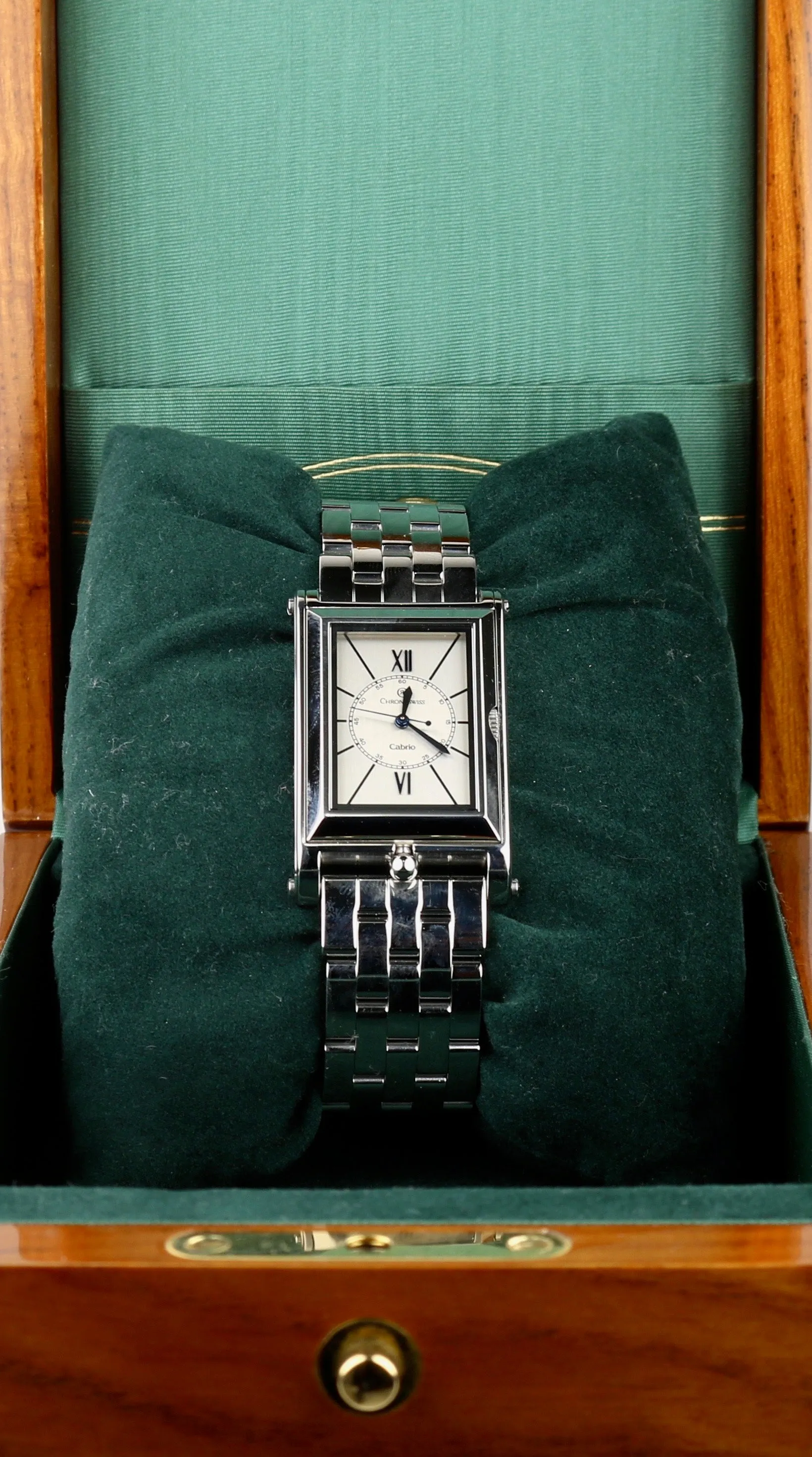 Chronoswiss Cabrio Stahl Stainless Rectangular Roman 43x27mm Automatic Watch B P