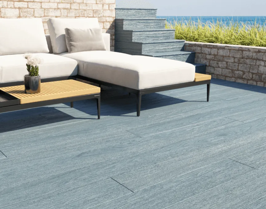 Cladco Nordeck Premium PVC-ASA Woodgrain Effect Decking Board - Ash Grey (3.6m)