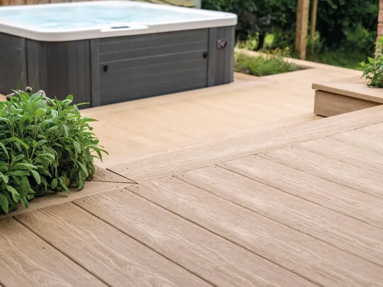 Cladco Nordeck Premium PVC-ASA Woodgrain Effect Decking Board - Cedar Wood (3.6m)