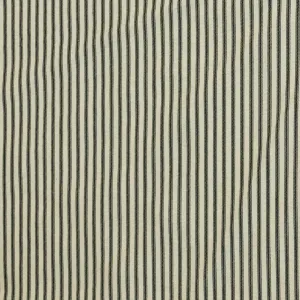 Classic Ticking Black & Cream Fabric by the Yard