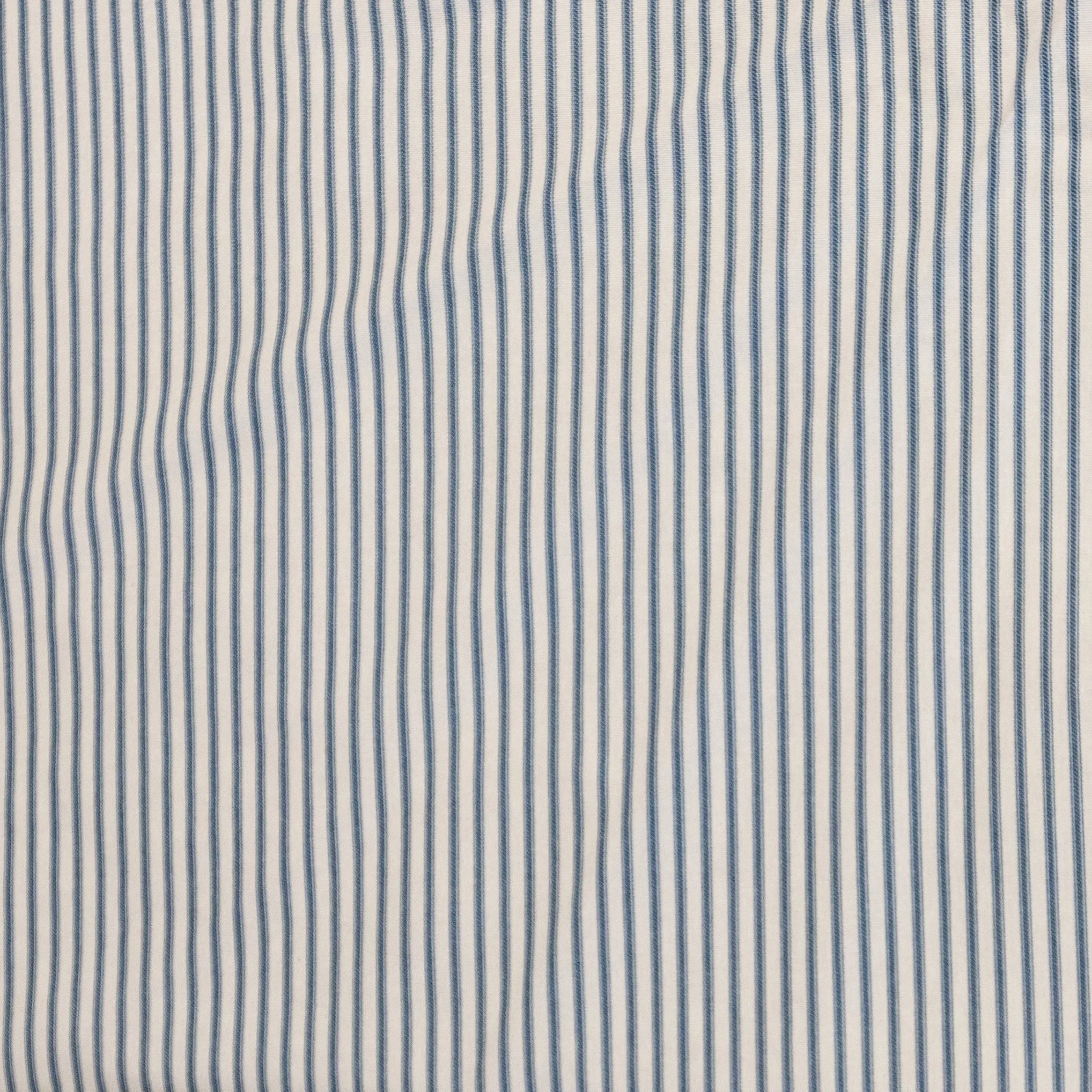 Classic Ticking Indigo & Cream Fabric by the Yard