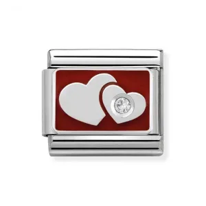 COMPOSABLE CLASSIC RED HEART AND CZ LINK