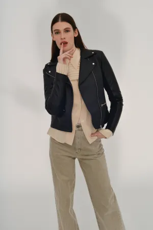 Dallas Smooth Leather Jacket Black