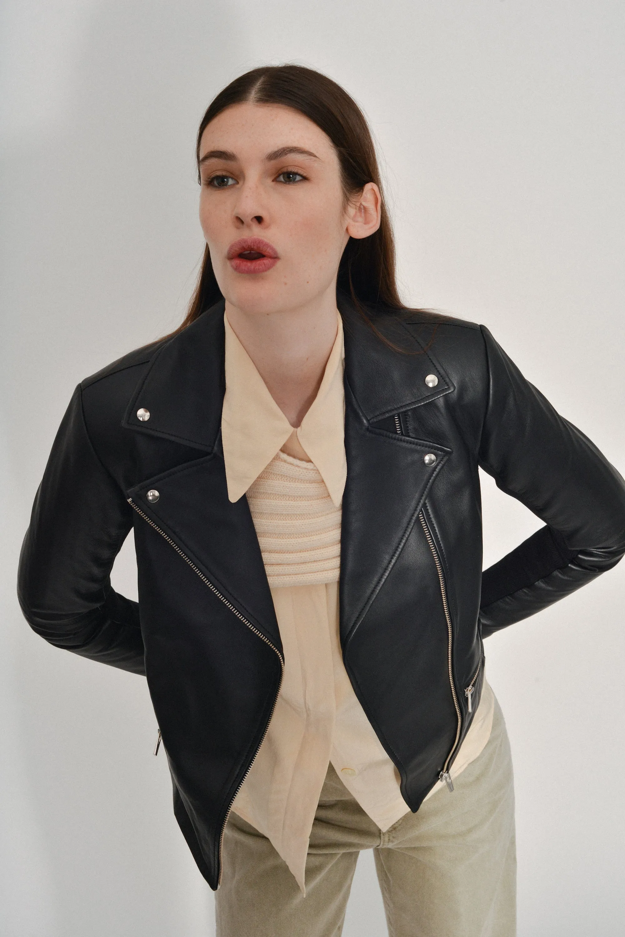 Dallas Smooth Leather Jacket Black
