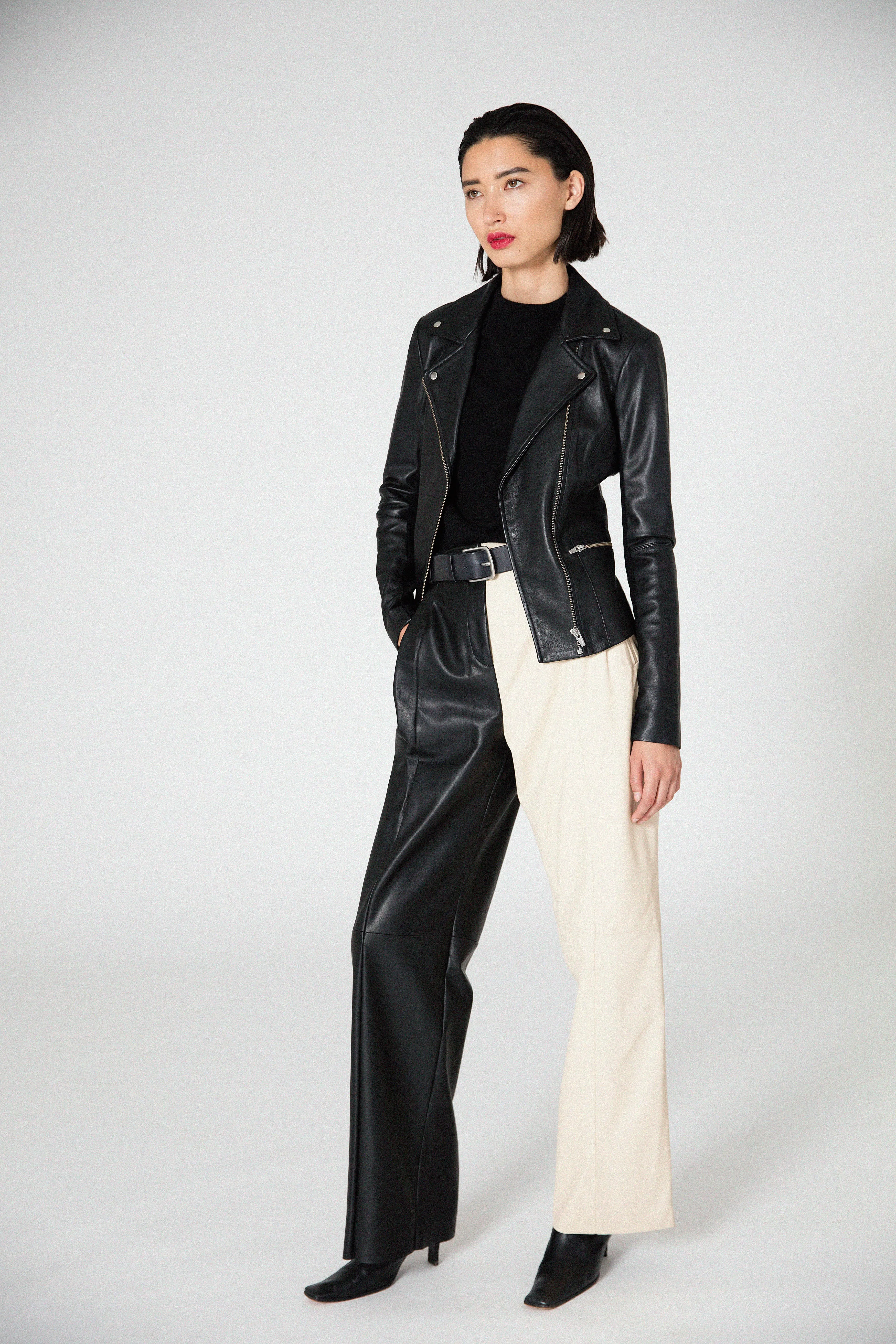 Dallas Smooth Leather Jacket Black