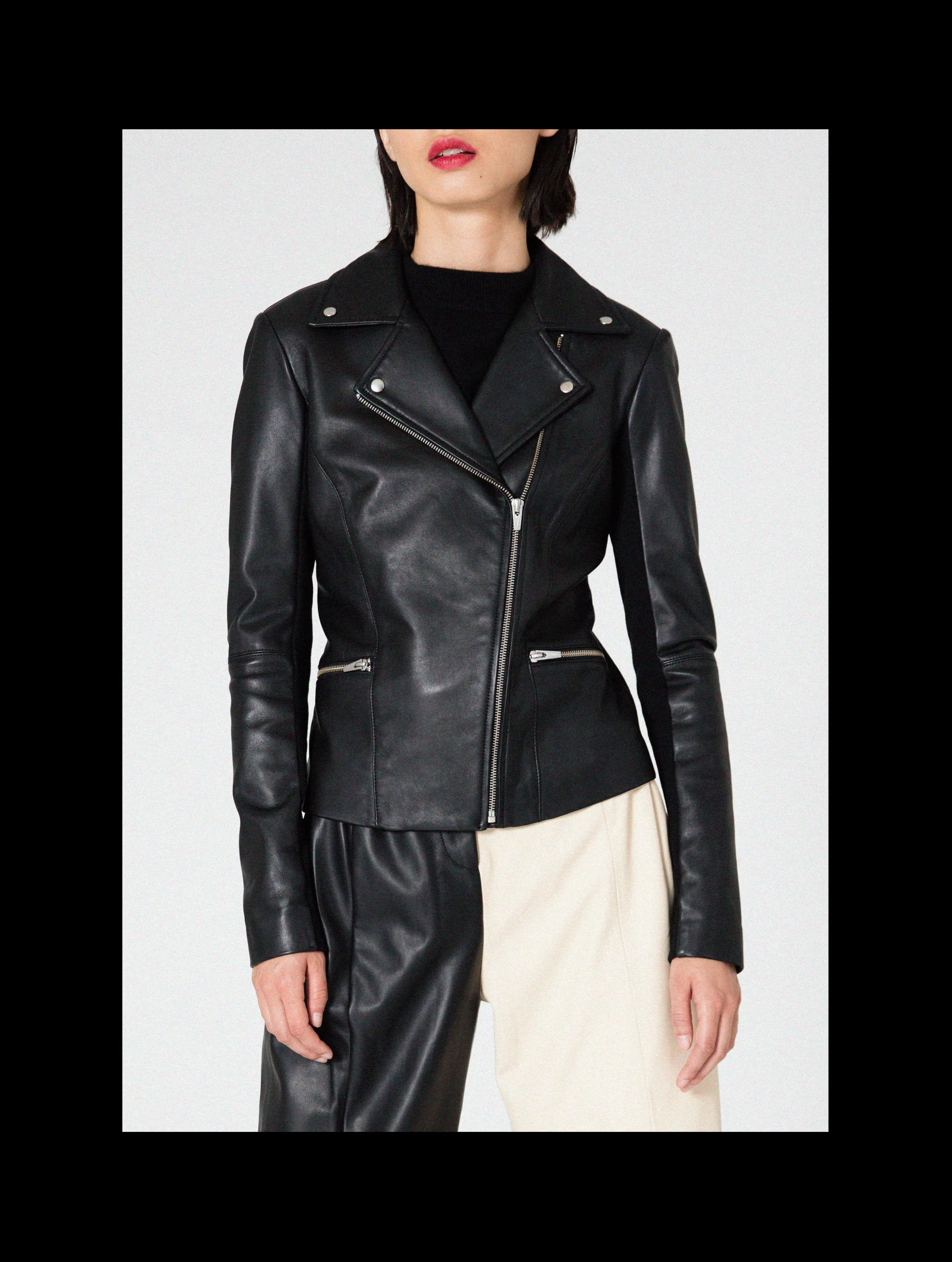 Dallas Smooth Leather Jacket Black