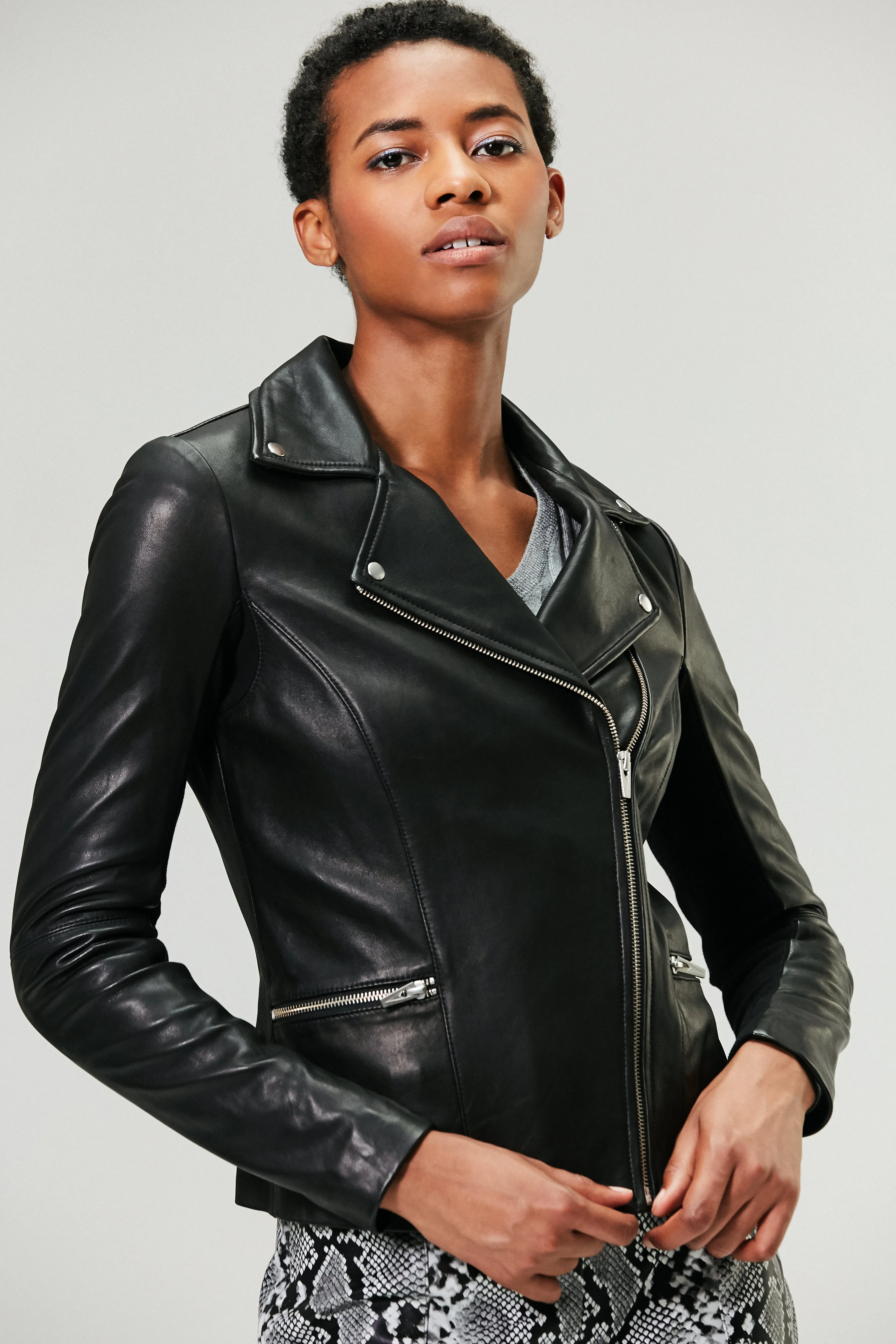 Dallas Smooth Leather Jacket Black