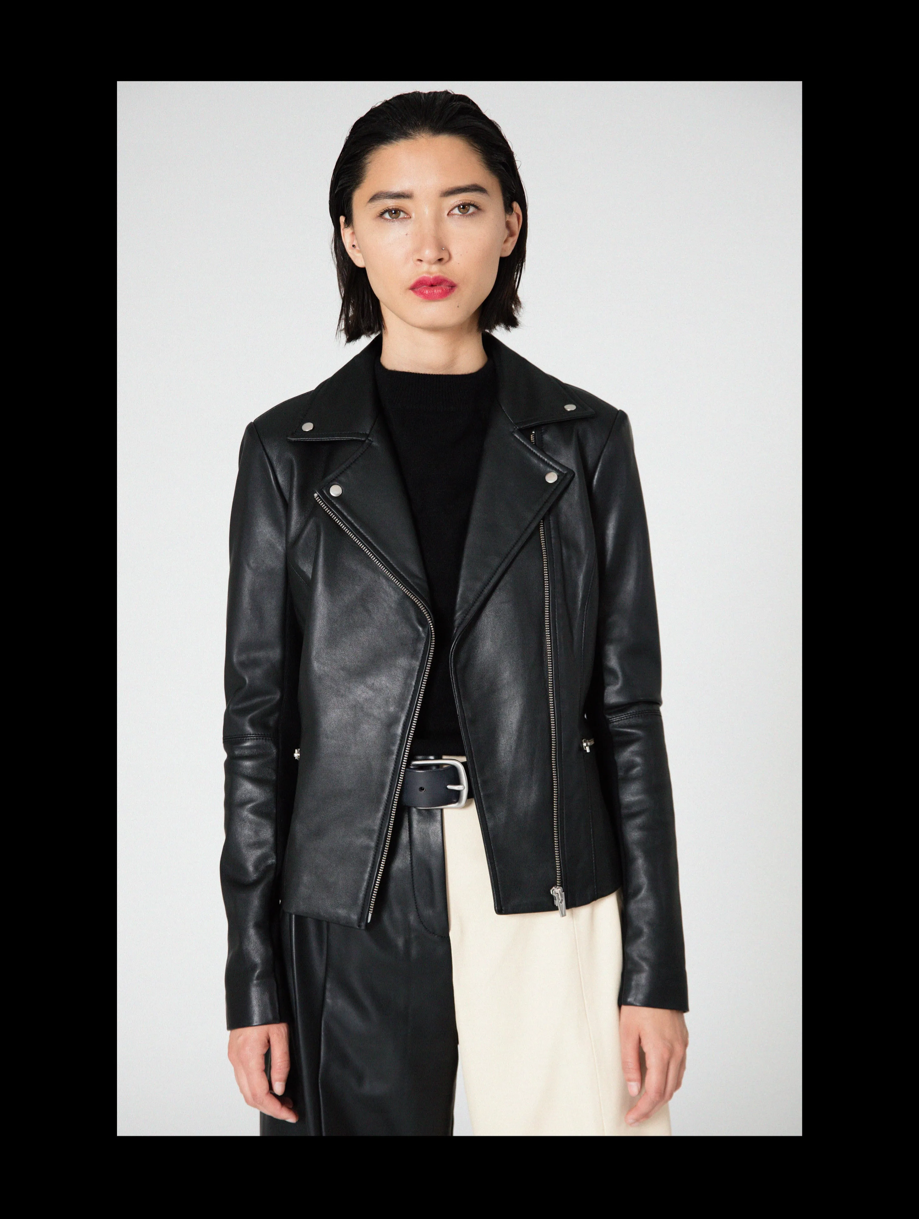 Dallas Smooth Leather Jacket Black
