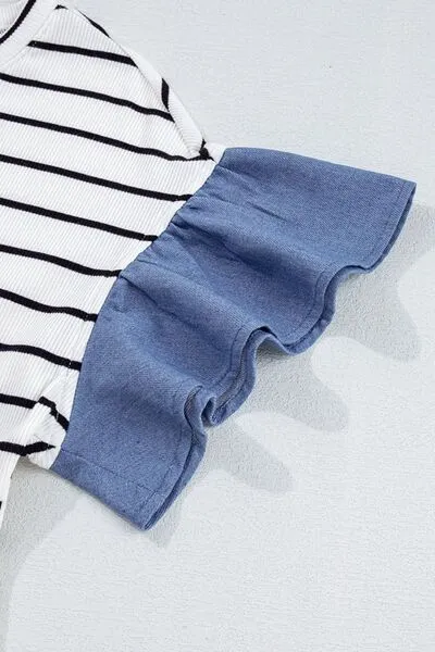 Denim Patchwork Mini Dress
