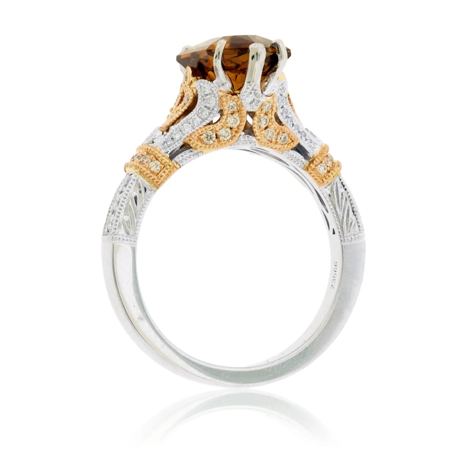 Desert Flame Topaz and Diamond Accented Ring