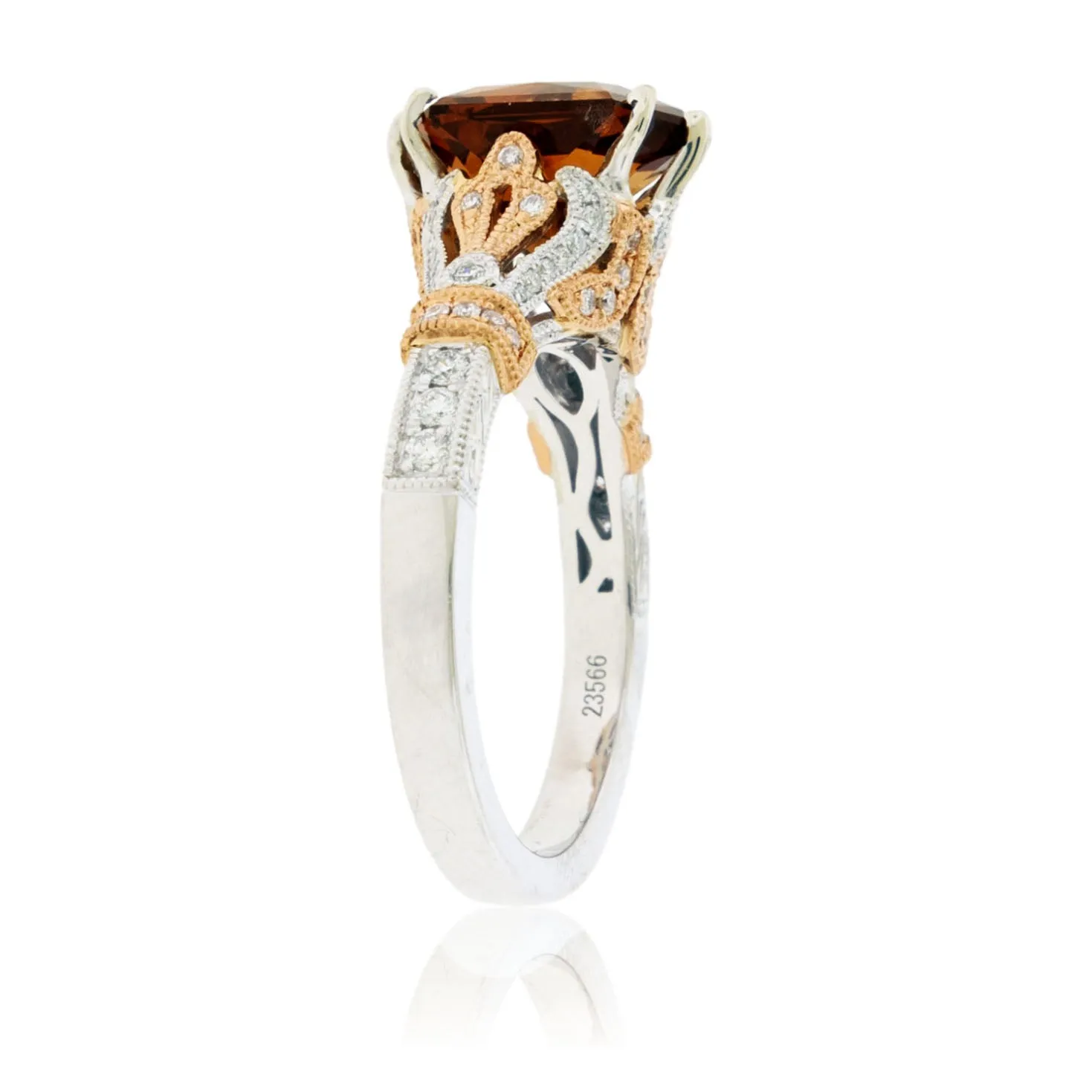 Desert Flame Topaz and Diamond Accented Ring