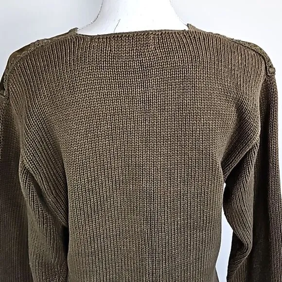 Eagles eye Elegant Green Cardigan Sweater Womens Size L Vintage