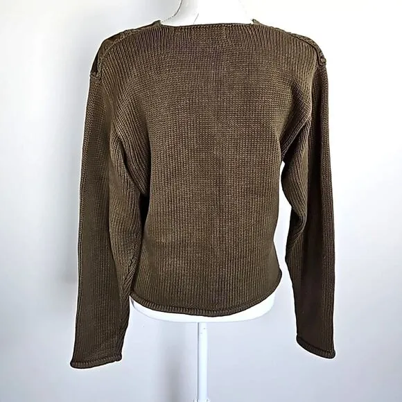 Eagles eye Elegant Green Cardigan Sweater Womens Size L Vintage
