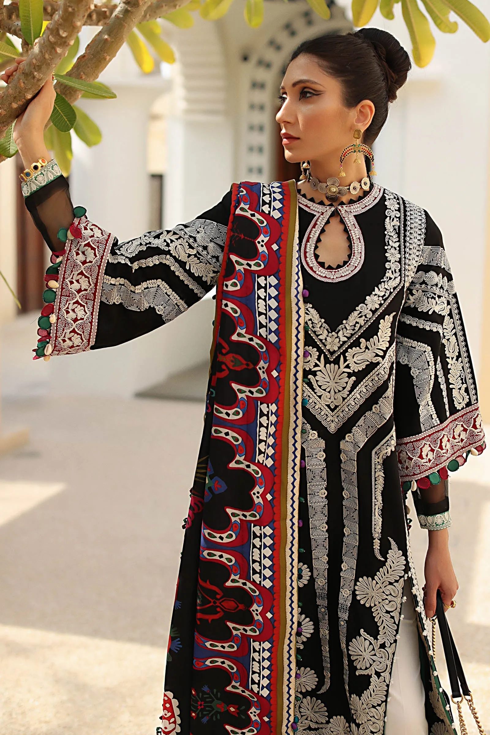 EL22-03 B (QISTINA)  | Elan Lawn 2022 | Unstitched Embroidered Lawn Suit
