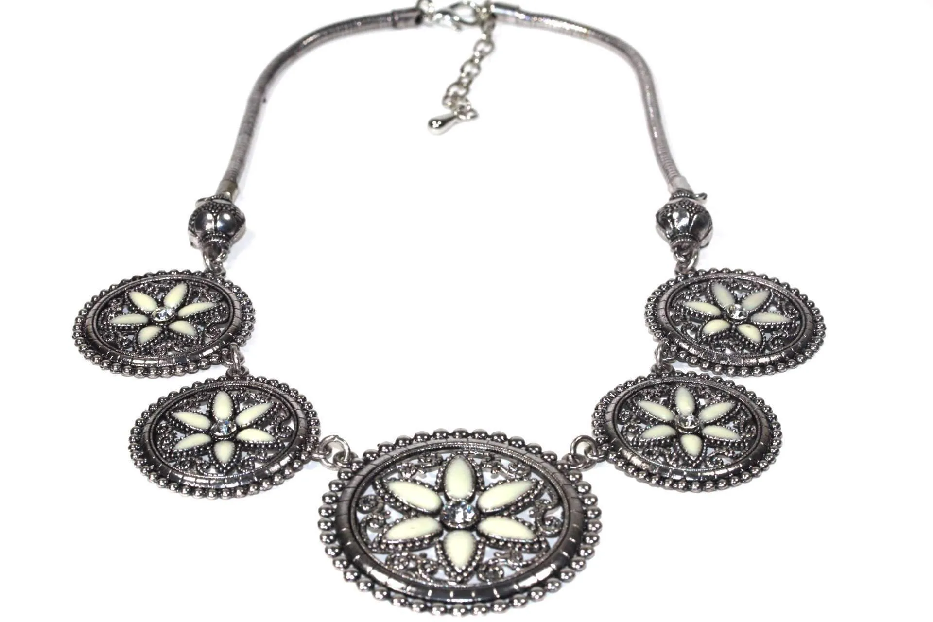 Five Flower Chakra Necklace