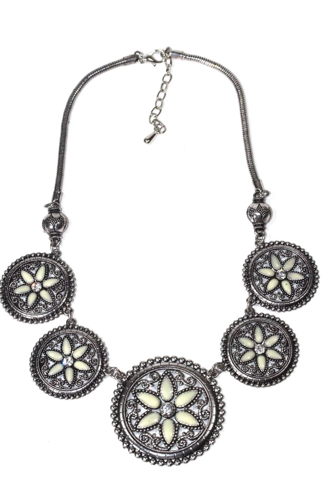 Five Flower Chakra Necklace