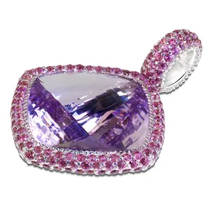 Gold Royal Pendant Enhancer with Amethyst & Garnets