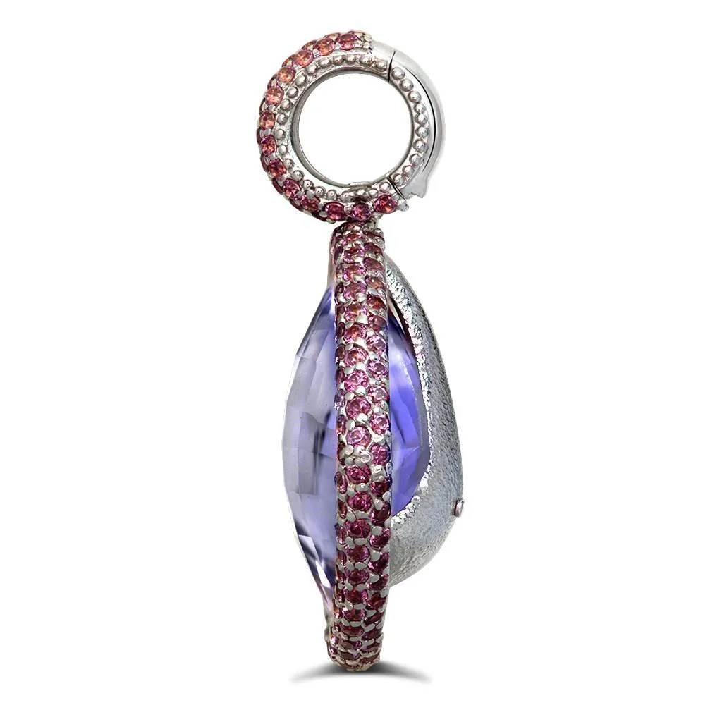 Gold Royal Pendant/Necklace with Amethyst & Garnets