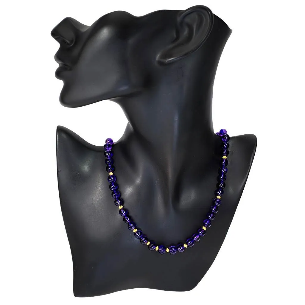 Gold Royal Pendant/Necklace with Amethyst & Sapphires